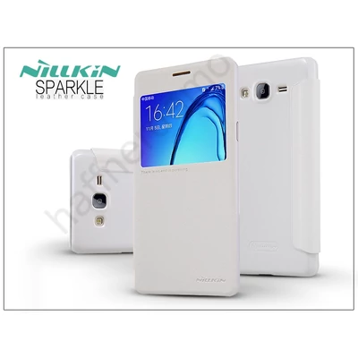 Samsung G6000 Galaxy On7 oldalra nyíló flipes tok - Nillkin Sparkle - fehér