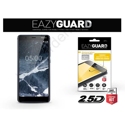 Nokia 5.1 gyémántüveg képernyővédő fólia - Diamond Glass 2.5D Fullcover - fekete