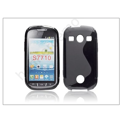 Samsung S7710 Galaxy Xcover 2 szilikon hátlap - S-Line - fekete