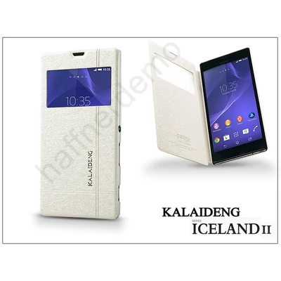 Sony Xperia T3 (D5103) flipes tok - Kalaideng Iceland 2 Series View Cover - white