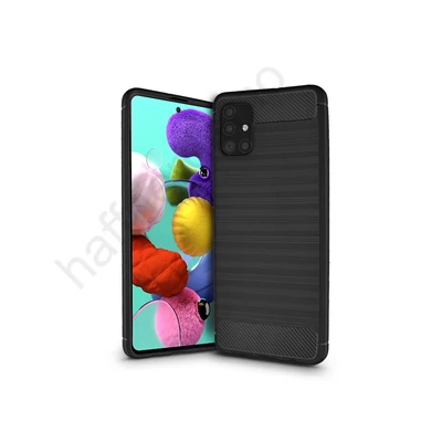 Samsung A515F Galaxy A51 szilikon hátlap - Carbon - fekete