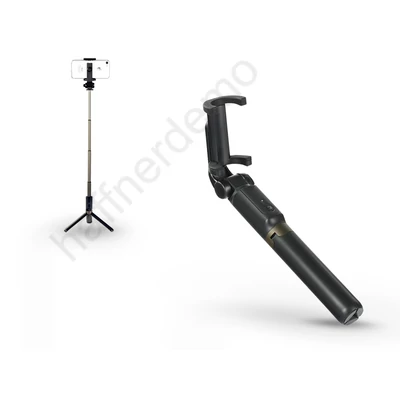 Selfie Tripod 2in1 bluetoothos szelfi bot és állvány exponáló gombbal - fekete