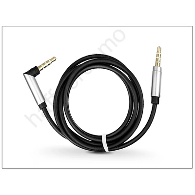 3,5 - 3,5 mm jack audio kábel 1 m-es vezetékkel - fekete/ezüst