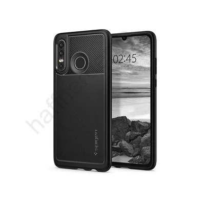 Huawei P30 Lite ütésálló hátlap - Spigen Rugged Armor - fekete