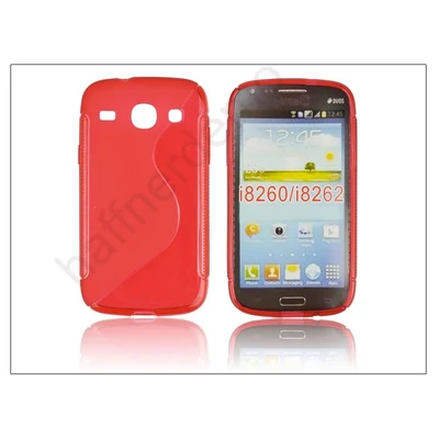Samsung i8260 Galaxy Core szilikon hátlap - S-Line - piros