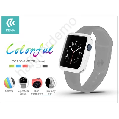 Apple Watch védőtok - Devia Colorful 42 mm - white