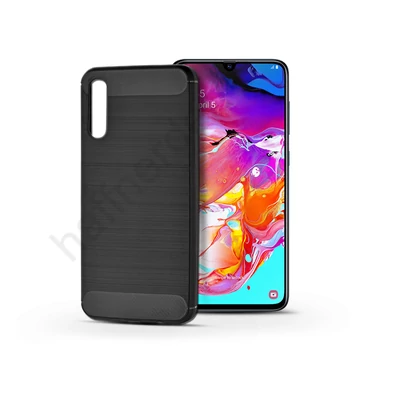 Samsung A705F Galaxy A70 szilikon hátlap - Carbon - fekete