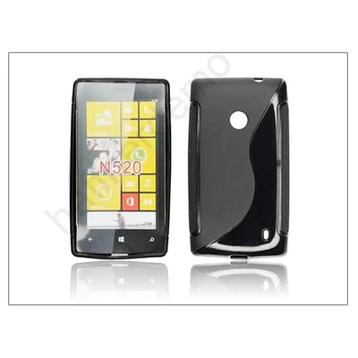 Nokia Lumia 520/525 szilikon hátlap - S-Line - fekete