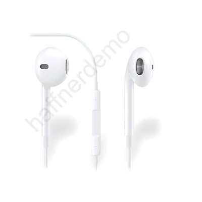 Apple iPhone 5/5S/5C/SE/6/6S eredeti távirányítós, sztereó headset mikrofonnal - MD827ZM/A - MNHF2ZM/A - fehér (ECO csomagolás)