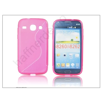 Samsung i8260 Galaxy Core szilikon hátlap - S-Line - pink