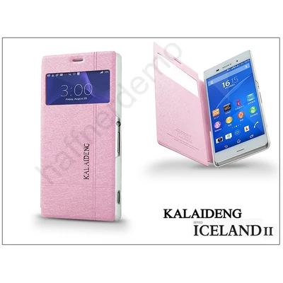 Sony Xperia Z3 (D6603) flipes tok - Kalaideng Iceland 2 Series View Cover - pink