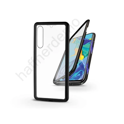 Huawei P30 mágneses, 2 részes hátlap előlapi üveggel - Magneto 360 - fekete