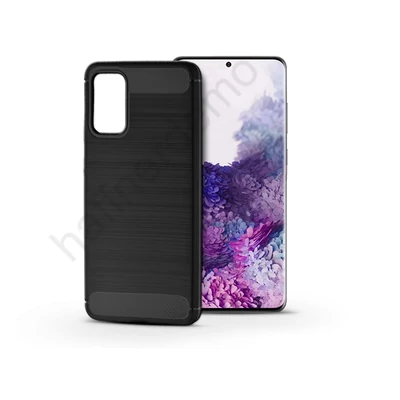 Samsung G985F Galaxy S20+ szilikon hátlap - Carbon - fekete
