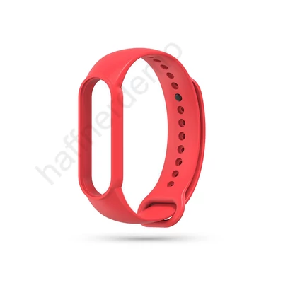 Xiaomi Mi Smart Band 5/Mi Smart Band 6 aktivitásmérőhöz szilikon csuklópánt - piros