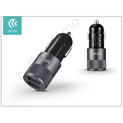 Devia Joy Dual USB szivargyújtós töltő adapter - 5V/3,1A - black