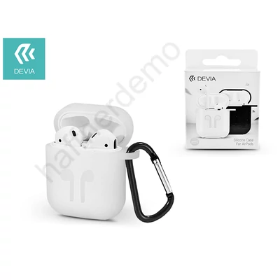 Devia szilikon tok AirPods fülhallgatóhoz - white