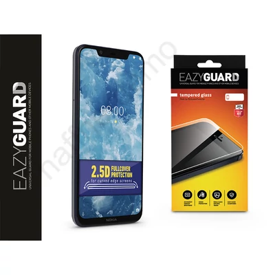 Nokia 8.1 gyémántüveg képernyővédő fólia - Diamond Glass 2.5D Fullcover - fekete