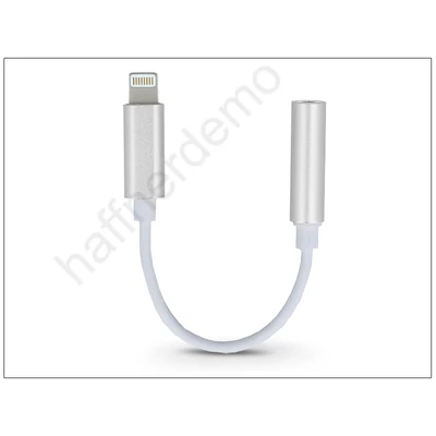 Lightning adapter 3,5 mm jack füllhallgatóhoz - ezüst/fehér