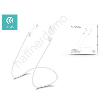 Devia szilikon nyakpánt AirPods fülhallgatóhoz - Devia Classic AirPod Strap - white