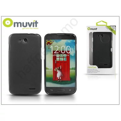 LG L90 D405 hátlap - Muvit miniGel - smoke black