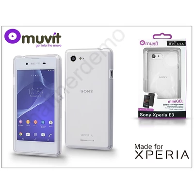Sony Xperia E3 (D2203) hátlap - Made for Xperia Muvit miniGel - clear