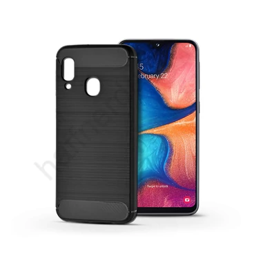 Samsung A202F Galaxy A20e szilikon hátlap - Carbon - fekete