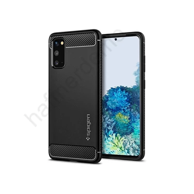 Samsung G980F Galaxy S20 ütésálló hátlap - Spigen Rugged Armor - fekete