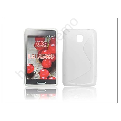LG E430 Optimus L3 II szilikon hátlap - S-Line - fehér