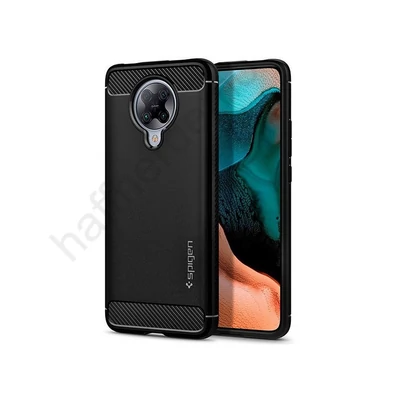 Xiaomi Poco F2 Pro ütésálló hátlap - Spigen Rugged Armor - fekete