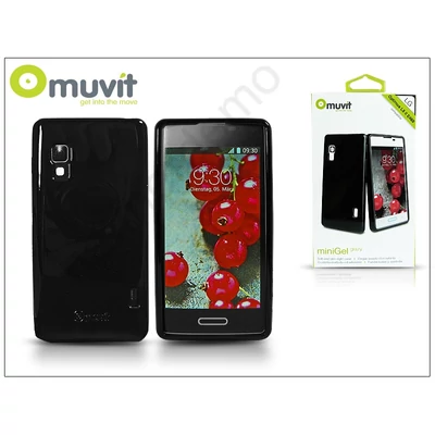 LG E460 Optimus L5 II hátlap - Muvit miniGel Glazy - black