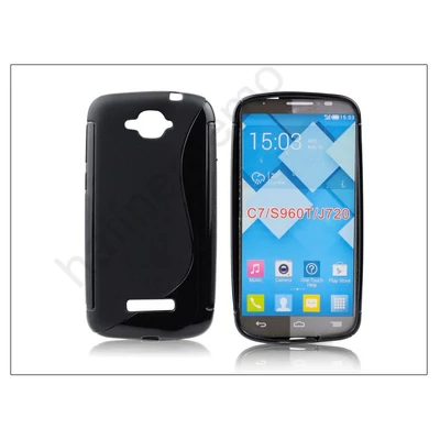 Alcatel One Touch Pop C7 (OT-7041D) szilikon hátlap - S-Line - fekete