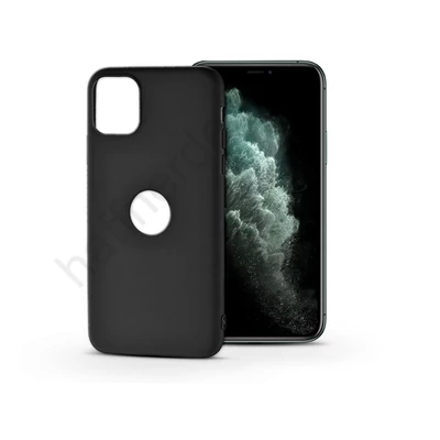 Apple iPhone 11 Pro Max szilikon hátlap - Soft Logo - fekete