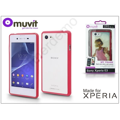 Sony Xperia E3 (D2203) hátlap - Made for Xperia Muvit My Frame - red/clear