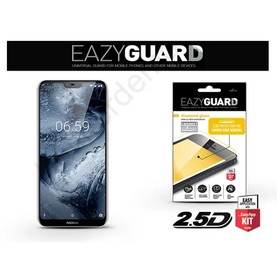 Nokia 6.1 Plus gyémántüveg képernyővédő fólia - Diamond Glass 2.5D Fullcover - fekete