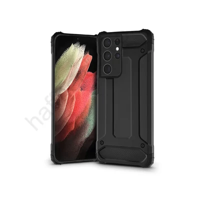 Samsung G998F Galaxy S21 Ultra ütésálló hátlap - Armor - fekete