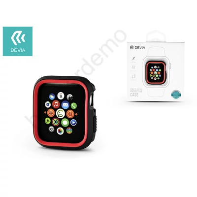Apple Watch 4 védőtok - Devia Dazzle Series 44 mm - fekete/piros