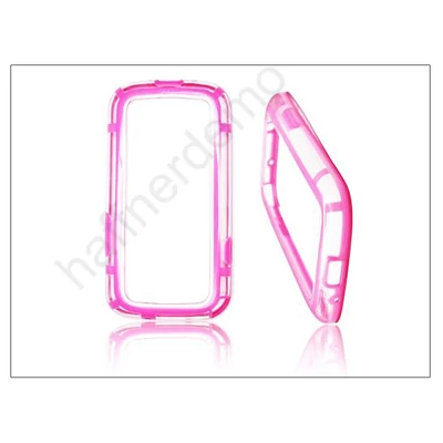 Samsung i9300 Galaxy S III védőkeret - Bumper - pink/átlátszó