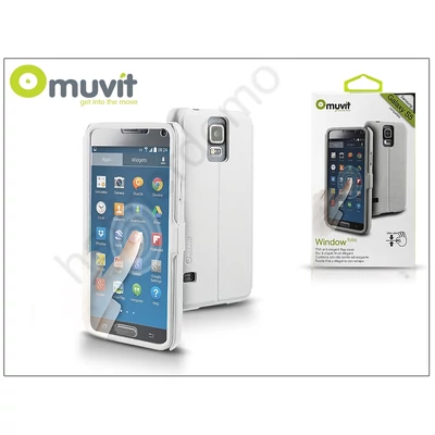 Samsung SM-G900 Galaxy S5 flipes tok - Muvit Window Folio - white