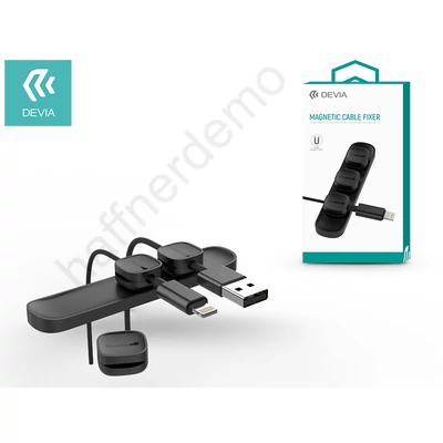 Devia mágneses kábelrögzítő pad - Devia Magnetic Cable Fixer - black