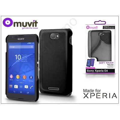 Sony Xperia E4 (E2104/E2105) hátlap - Made for Xperia Muvit Soft Touch - black