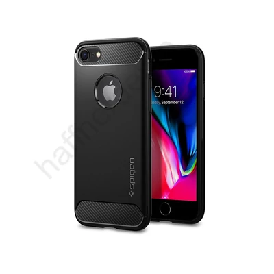 Apple iPhone 7/iPhone 8 ütésálló hátlap - Spigen Rugged Armor - fekete