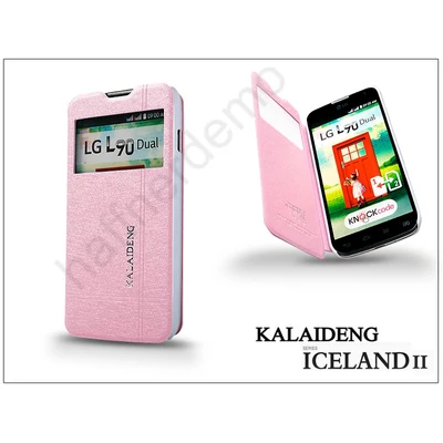LG L90 D405 flipes tok - Kalaideng Iceland 2 Series View Cover - pink