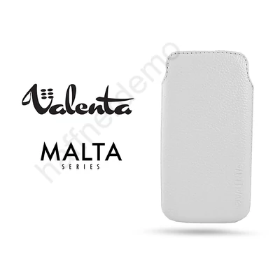 VALENTA POCKET MALTA S20 univerzális bőrtok - Apple iPhone 5/5S/SE - fehér