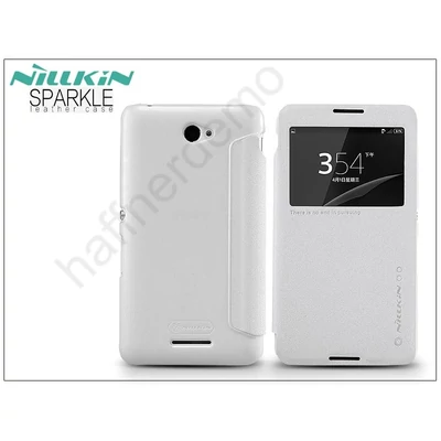 Sony Xperia E4 (E2104/E2105) oldalra nyíló flipes tok - Nillkin Sparkle - fehér