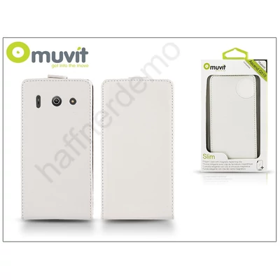 Huawei Ascend G510 flipes tok képernyővédő fóliával - Muvit Slim - white