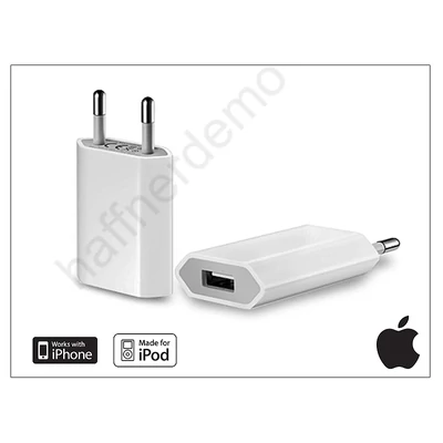 Apple iPhone 3G/3GS/4/4S/5/5S/5C/SE eredeti USB hálózati töltő - MD813ZM/A - 5V/1A - 5W
