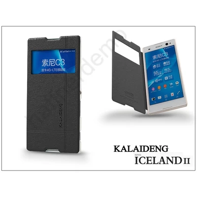 Sony Xperia C3 (D2533) flipes tok - Kalaideng Iceland 2 Series View Cover - black