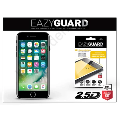 Apple iPhone 7 gyémántüveg képernyővédő fólia - Diamond Glass 2.5D Fullcover - fekete