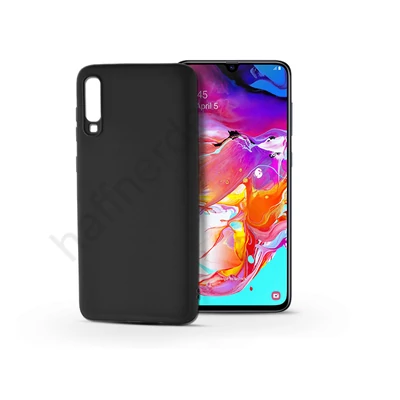 Samsung A705F Galaxy A70 szilikon hátlap - Soft - fekete